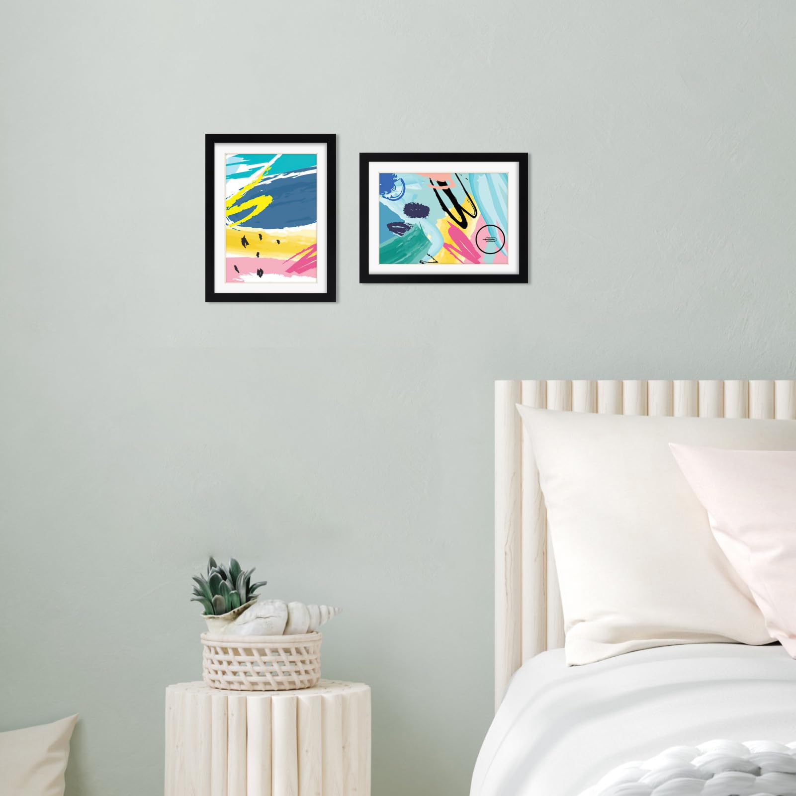 EYMPEU cadre photo noir 15x20 cm PVC passe-partout double format