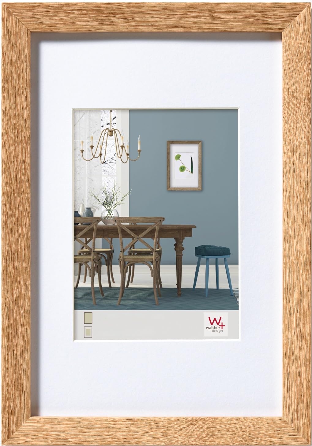 walther design Fiorito EF220P cadre photo bois chêne foncé 20x20