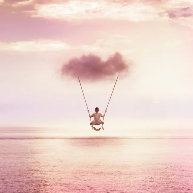 Ceanothe Cloud Swing tableau toile 65x65 cm mat