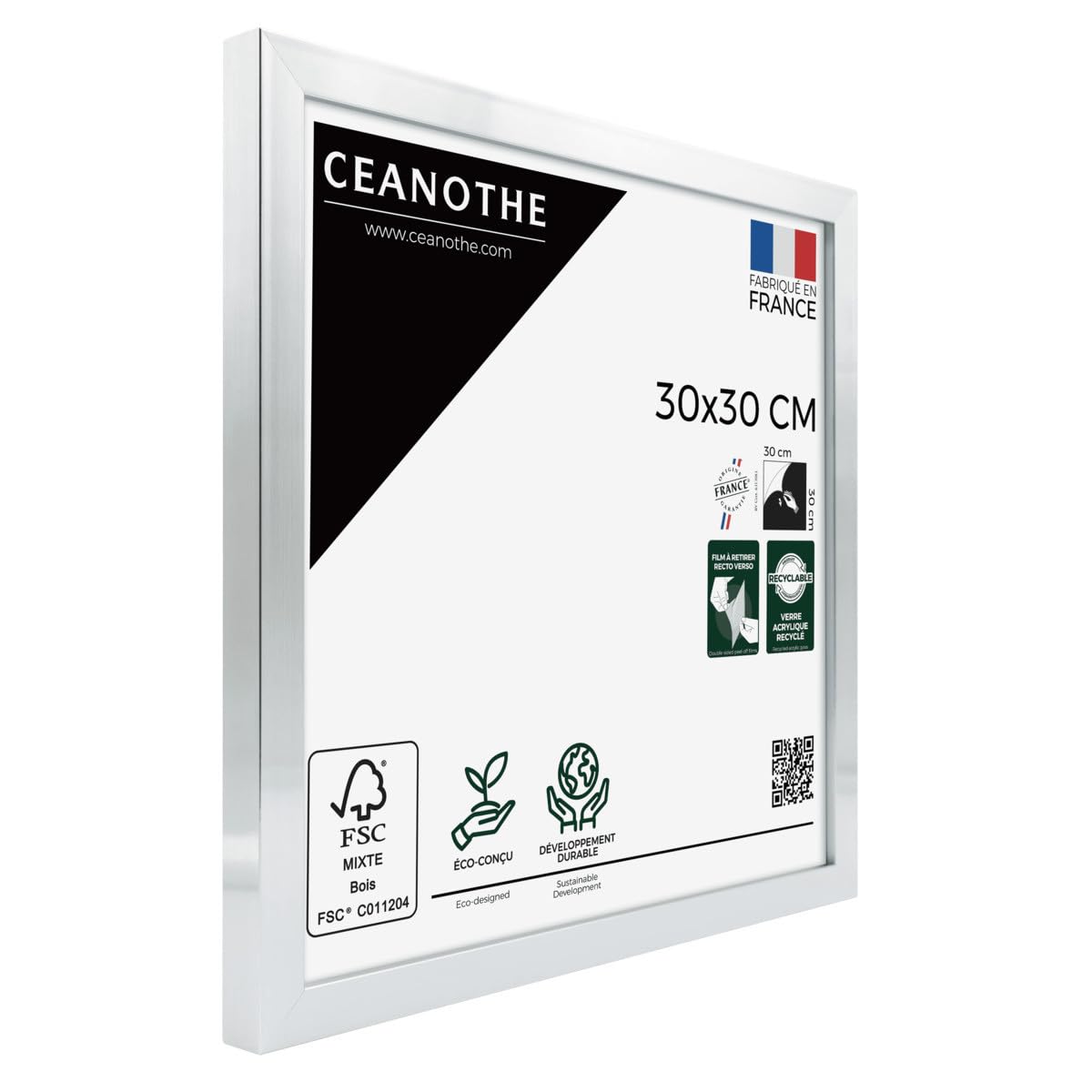 Ceanothe Precious cadre photo acier 30x30 cm brillant moderne
