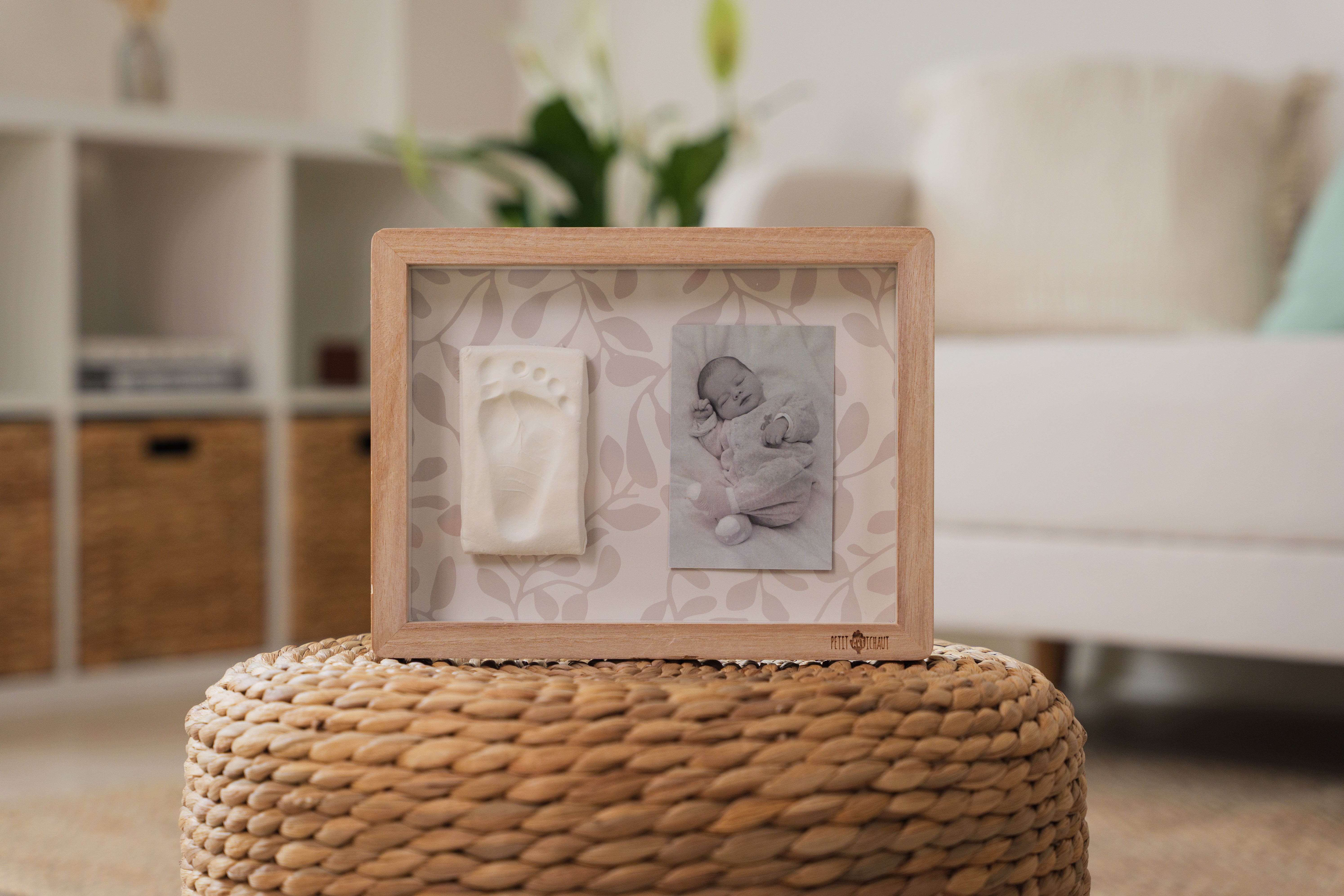Petit Artichaut Classic Ivy Grey cadre photo bébé empreinte
