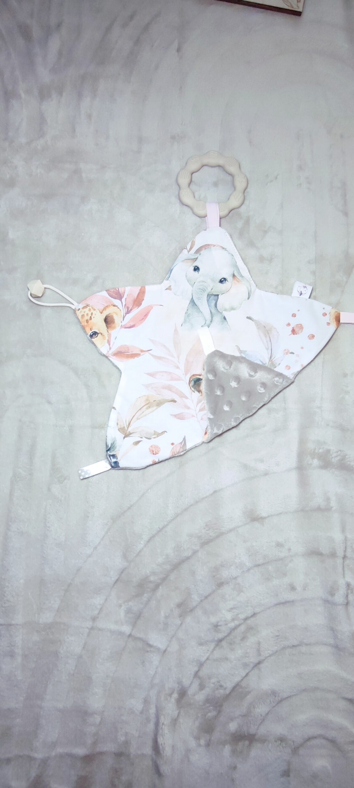 Creat'Angel Doudou Étoile Bébé Anneau Dentition Silicone