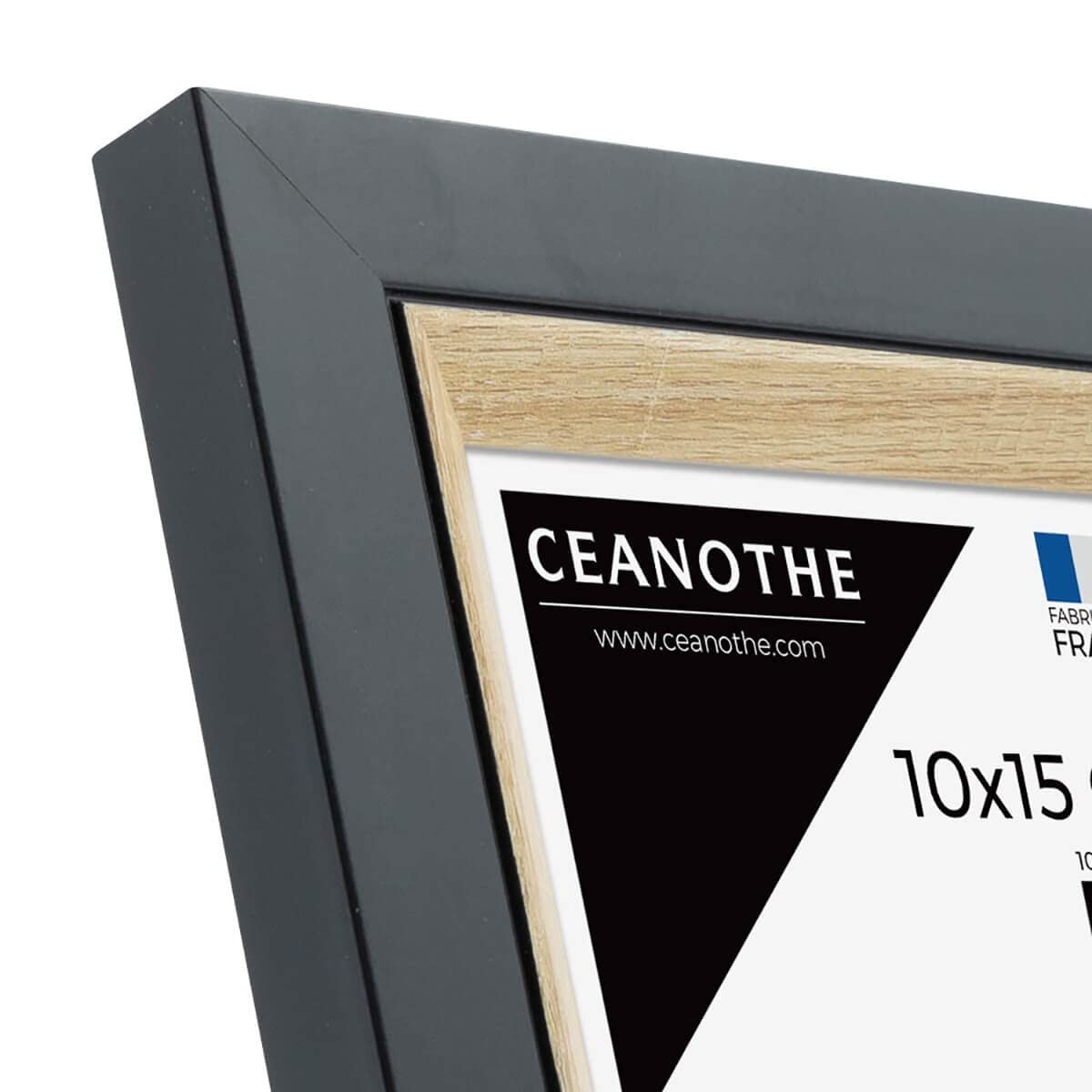 Ceanothe Actual 10x15 cm cadre photo noir et bois à poser