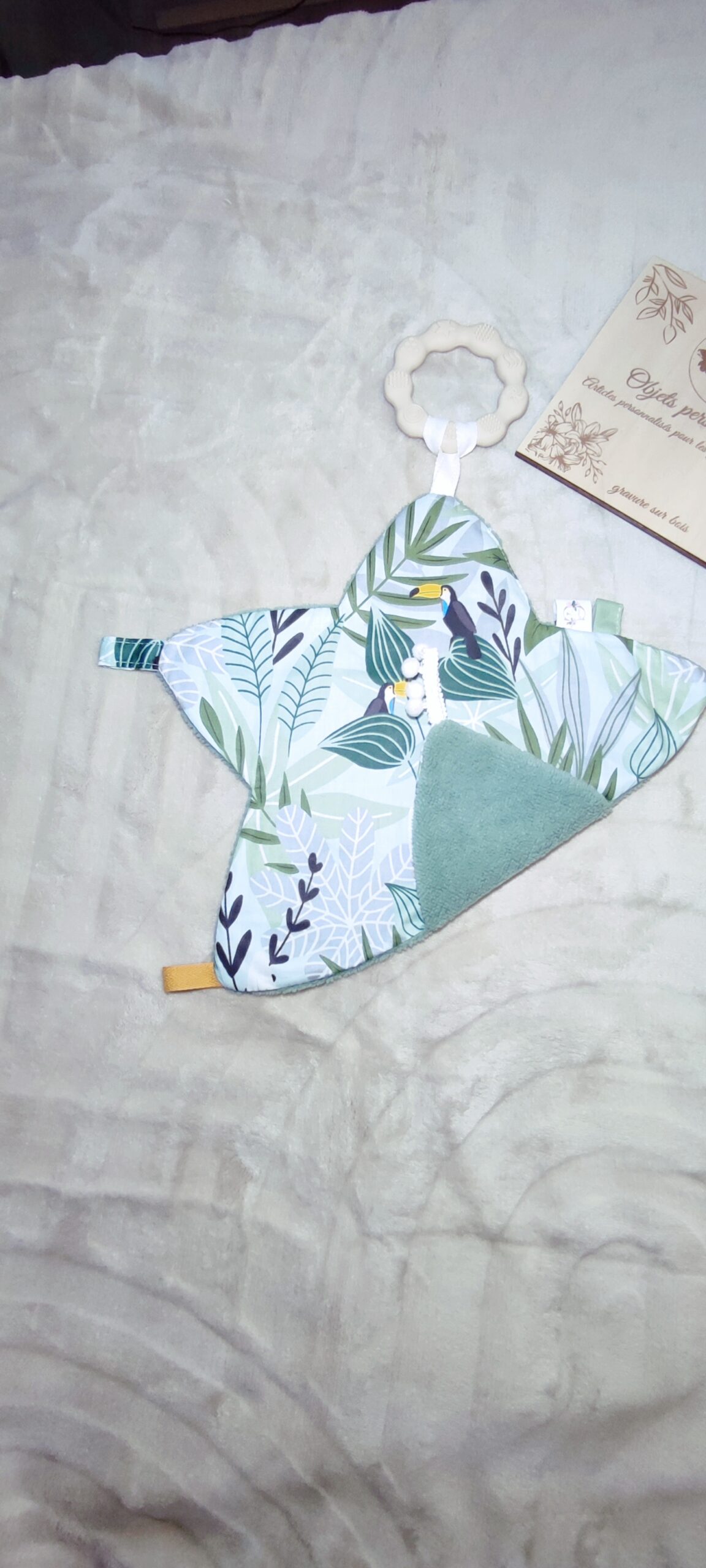 Creat'Angel Doudou Étoile Bébé Anneau Dentition Silicone
