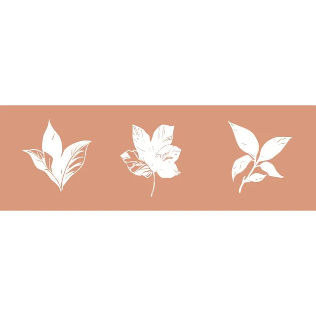 Ceanothe floral rose tableau toile 45x135 cm mat