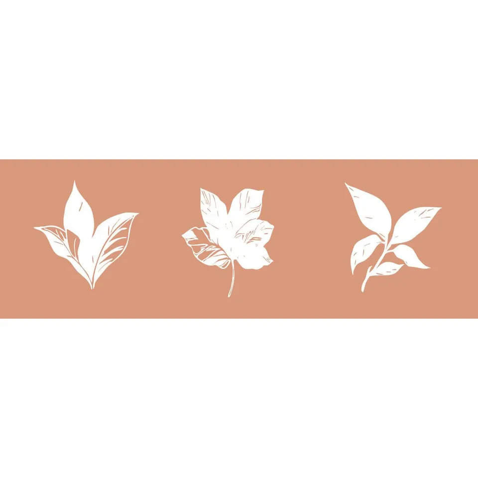 Ceanothe floral rose tableau toile 45x135 cm mat