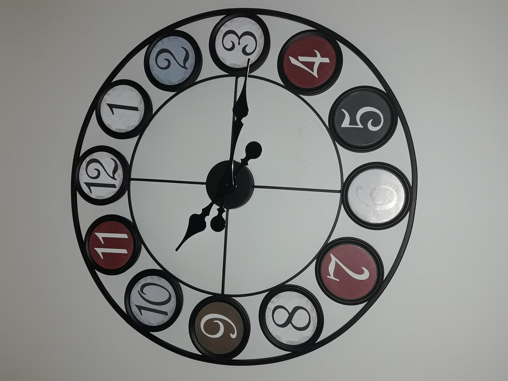 Ceanothe 34458 horloge 80 cm forge noir métal