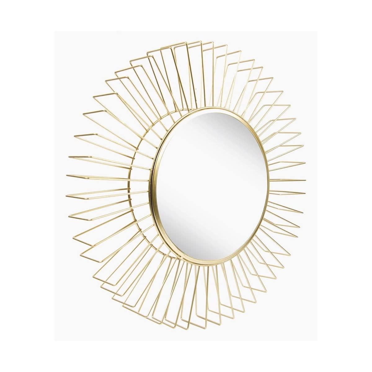 Ceanothe Brio Miroir Rond Doré 47 cm Soleil
