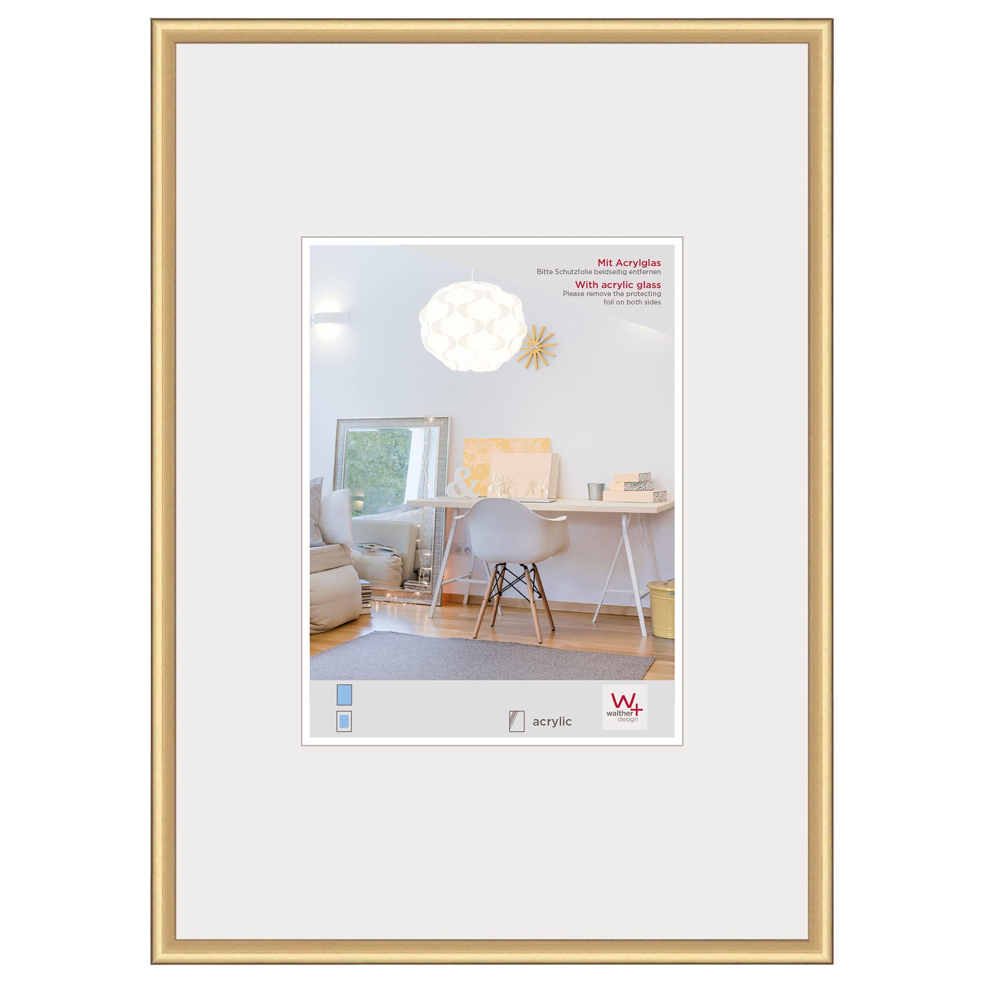walther design Lifestyle cadre photo 20x30 cm blanc plastique