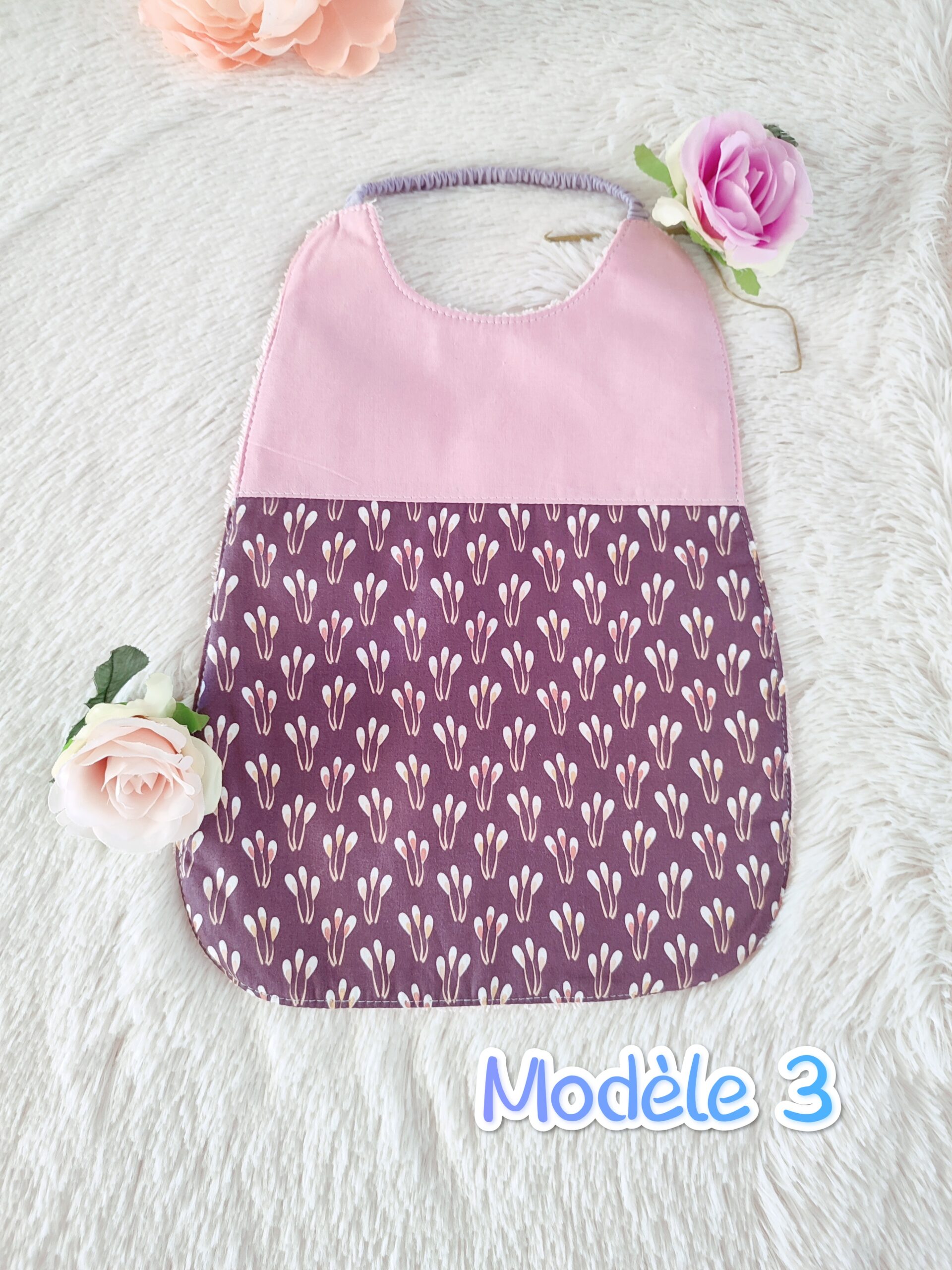 Creat'Angel Serviette Cantine Enfant Élastique Coton Prénom