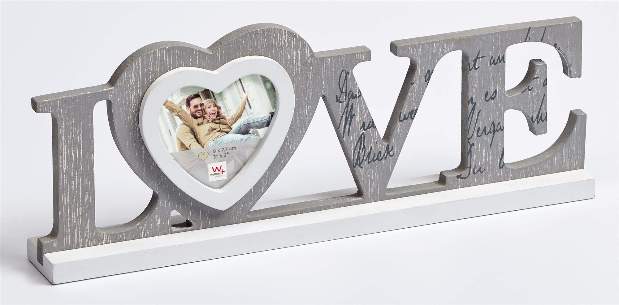 walther design Love YF199D cadre photo bois gris 9x9 cm