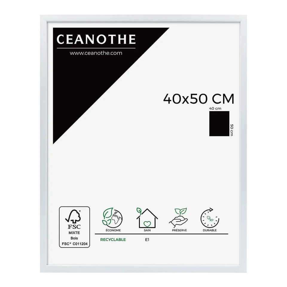 Ceanothe Brio 23511 River cadre photo 40x50 cm blanc laqué