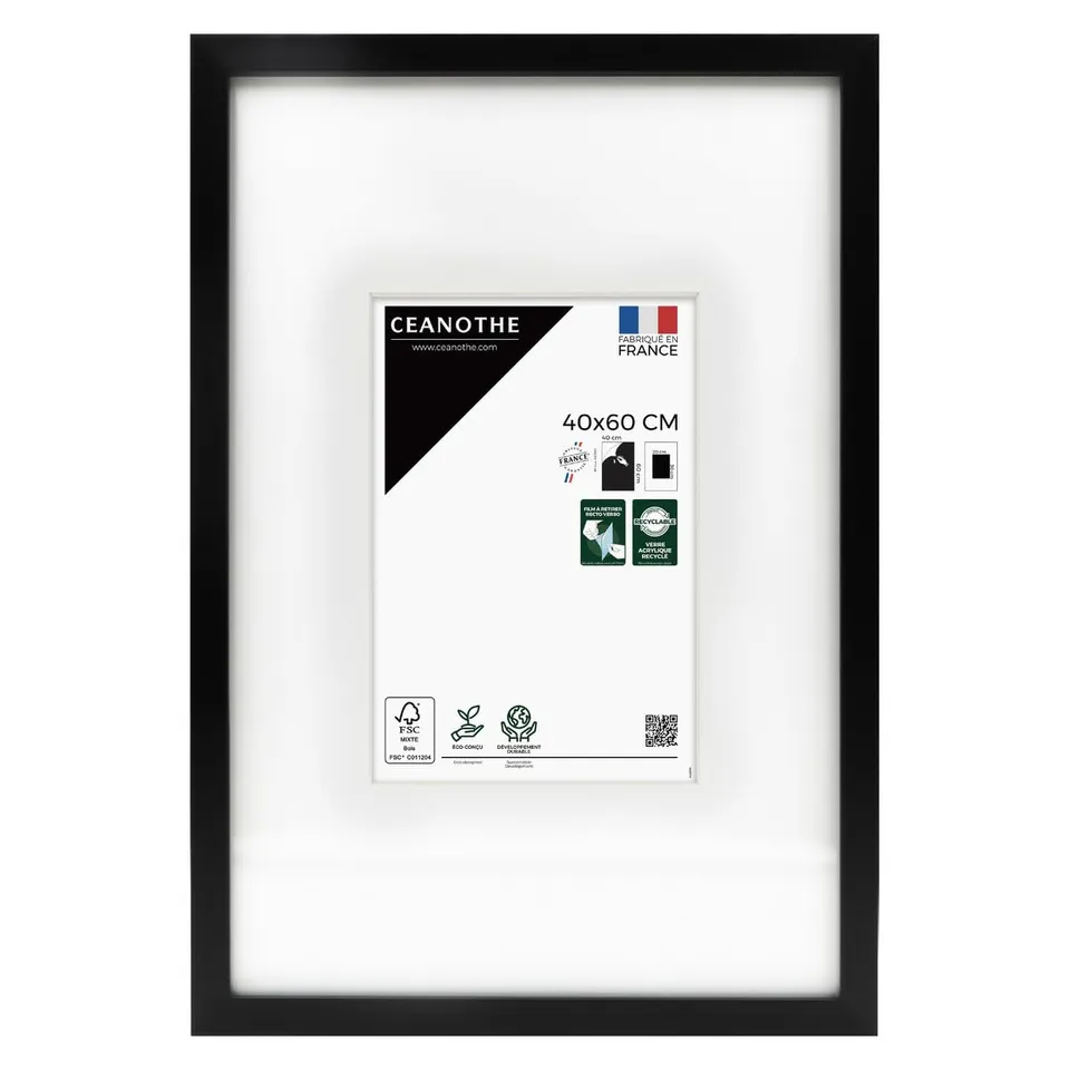 Ceanothe Wild cadre photo 40x60 cm noir passe-partout 20x30