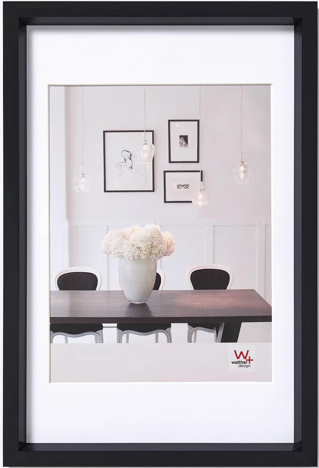Walther Design ES824B cadre photo noir 18x24 cm acier