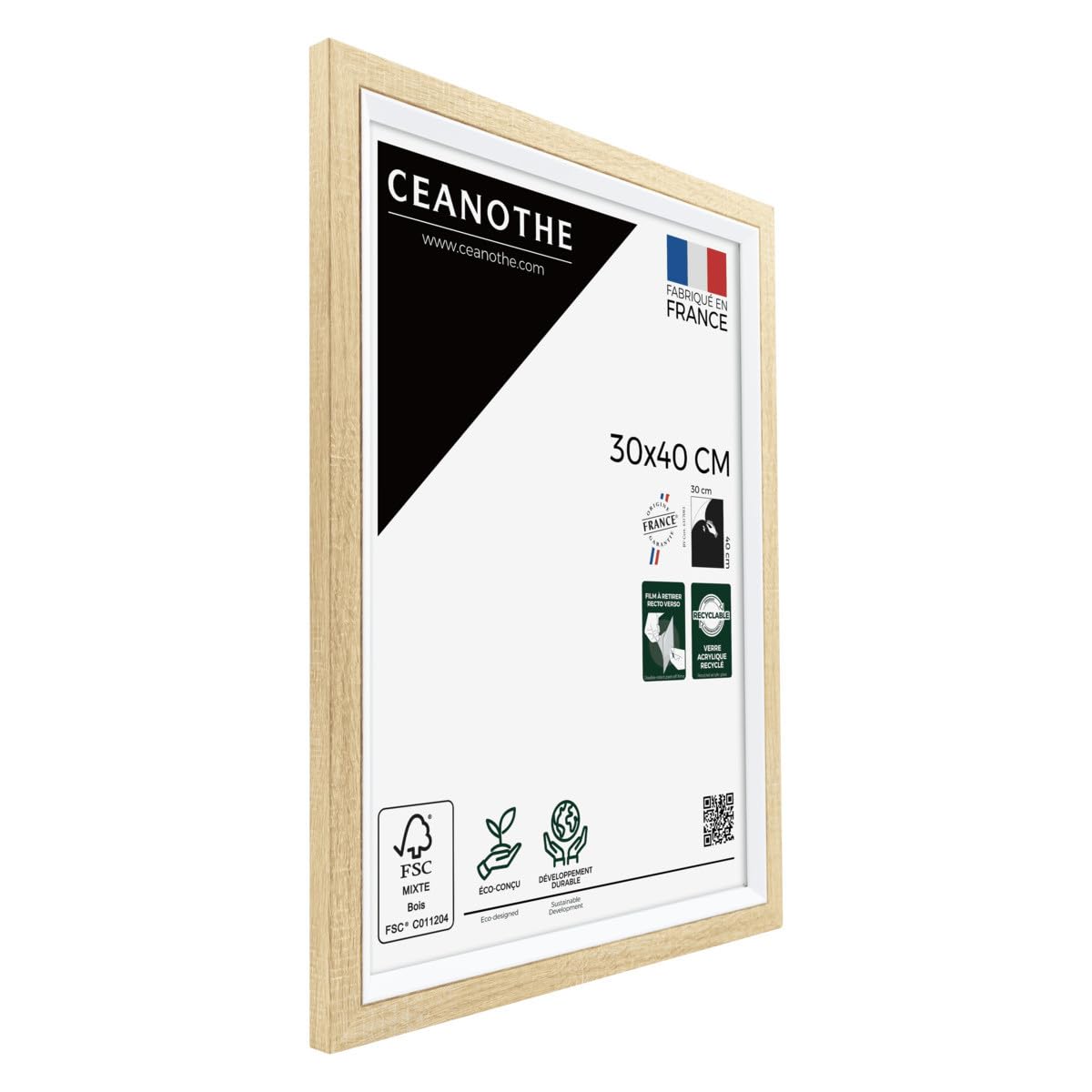 Ceanothe Actual cadre photo 30x40 cm brut blanc incassable