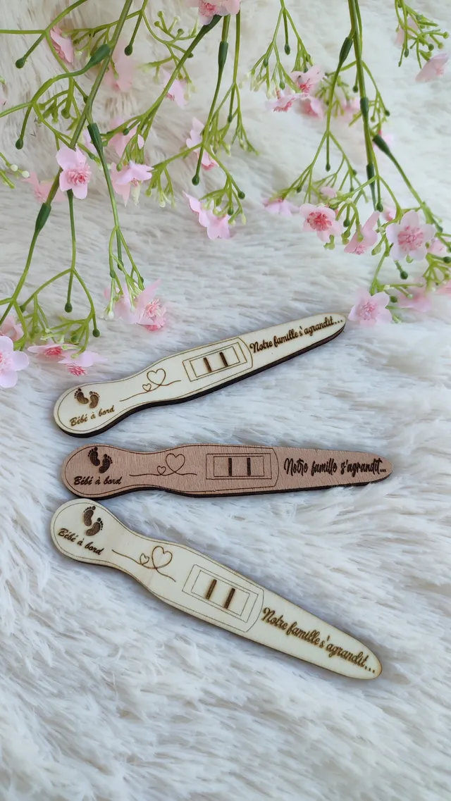 Creat’Angel Annonce grossesse plaque bois 14,8 cm souvenir