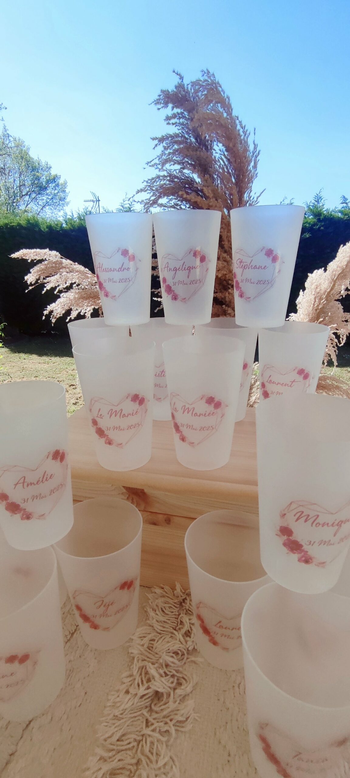 Creat’Angel Verre Personnalisé Gobelet Réutilisable 25cl Givré