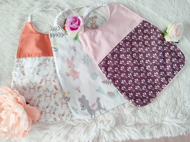Creat'Angel Serviette Cantine Enfant Élastique Coton Prénom