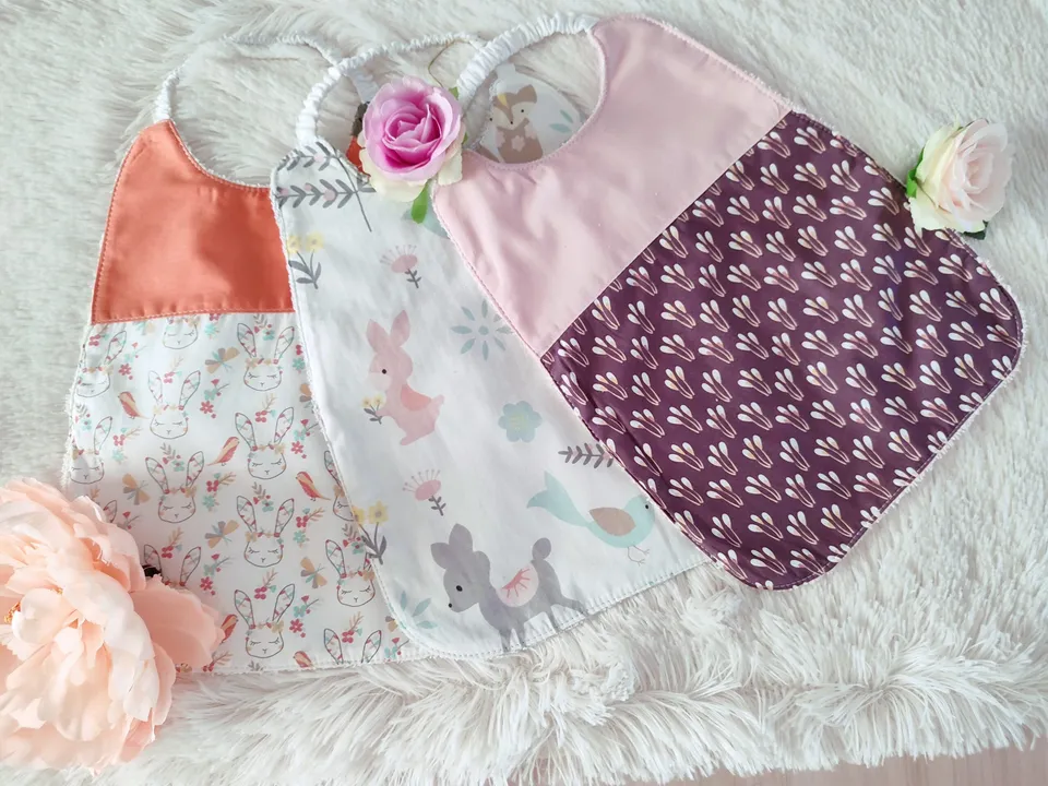 Creat'Angel Serviette Cantine Enfant Élastique Coton Prénom