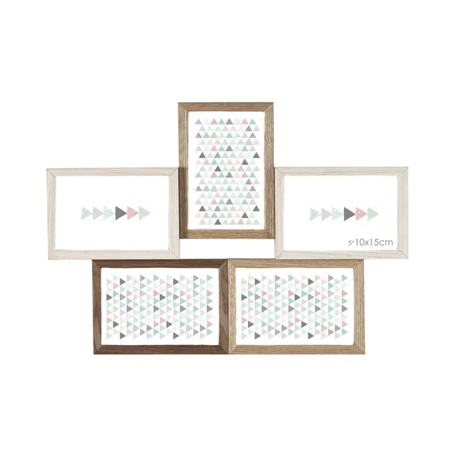 Ceanothe Scandi 34545 cadre photo multi 5 vues bois naturel