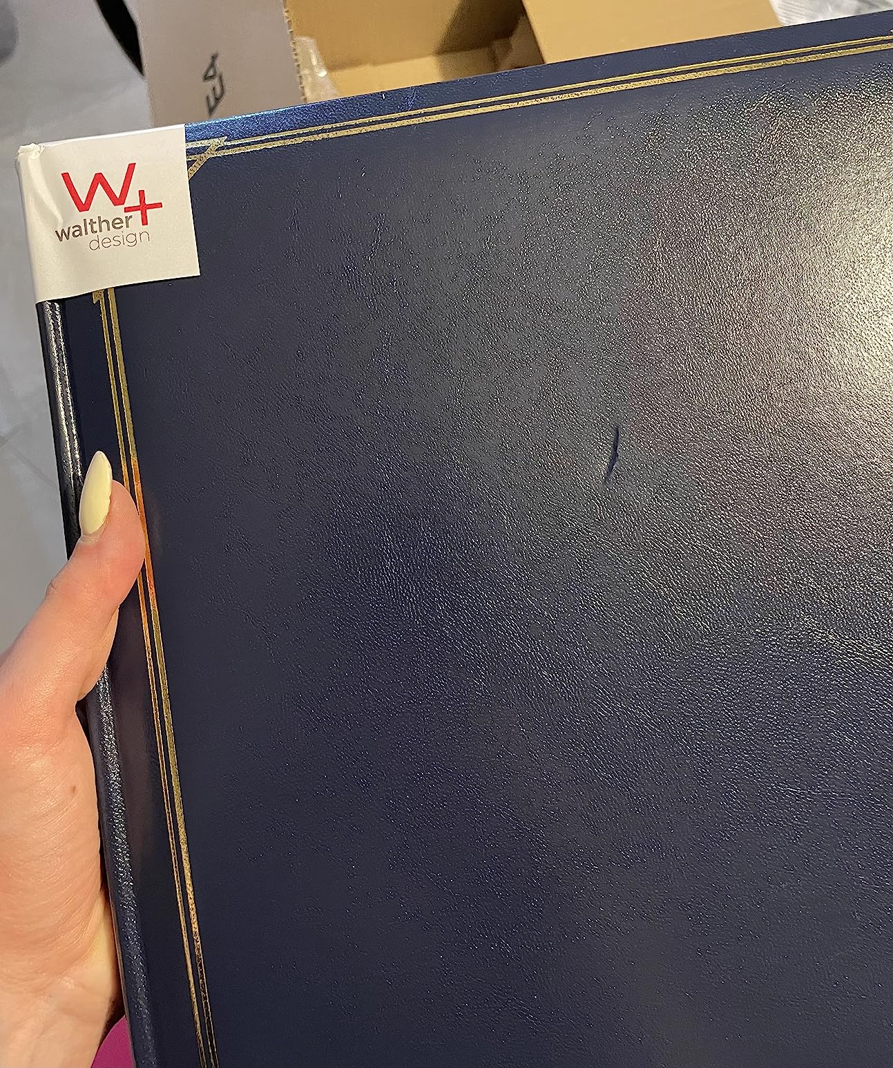 walther design Standard MX-200-L album photo bleu 30 x 30 cm cuir