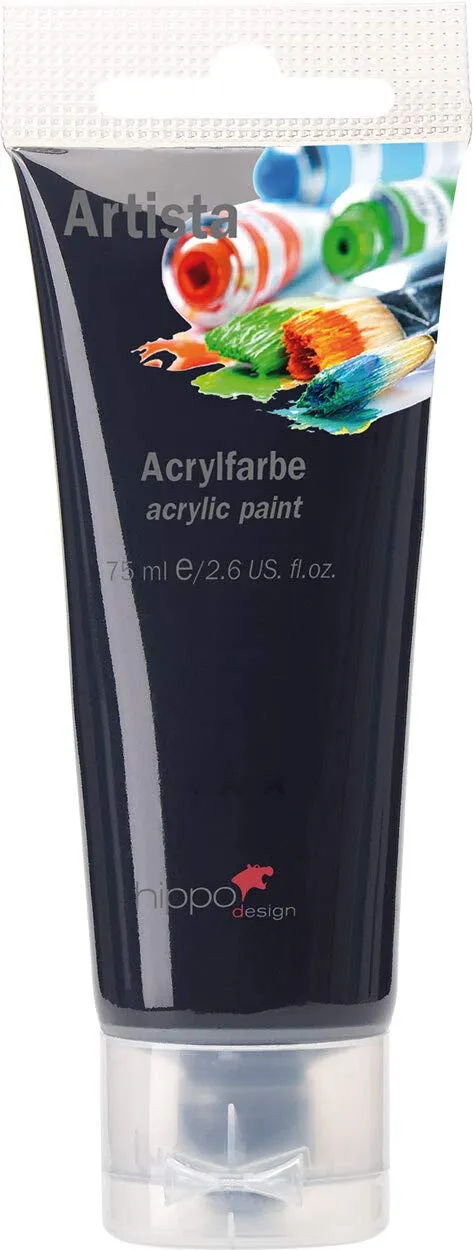 walther design peinture acrylique noire 75 ml opaque