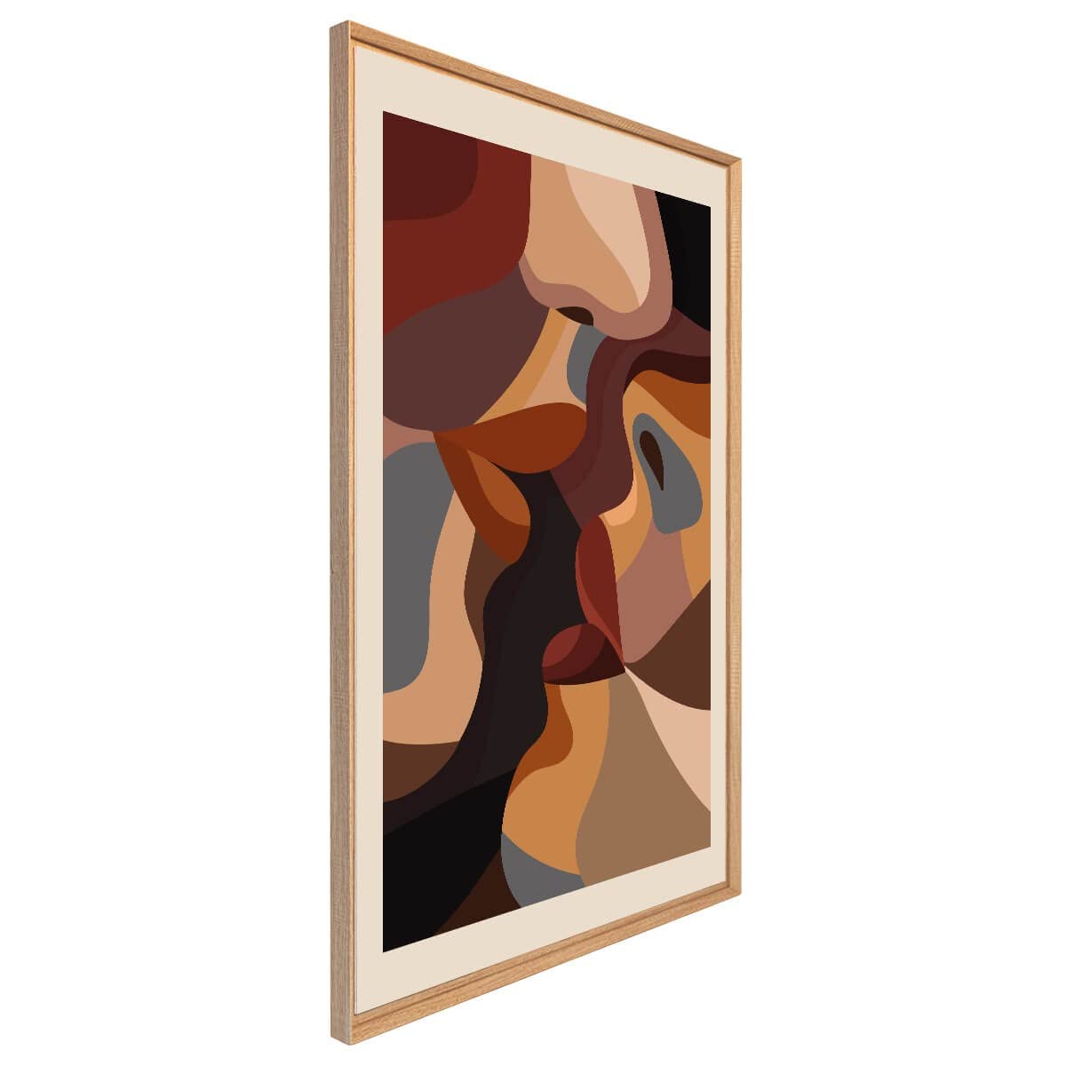 Ceanothe Visages tableau mural encadré 65x97 cm bois