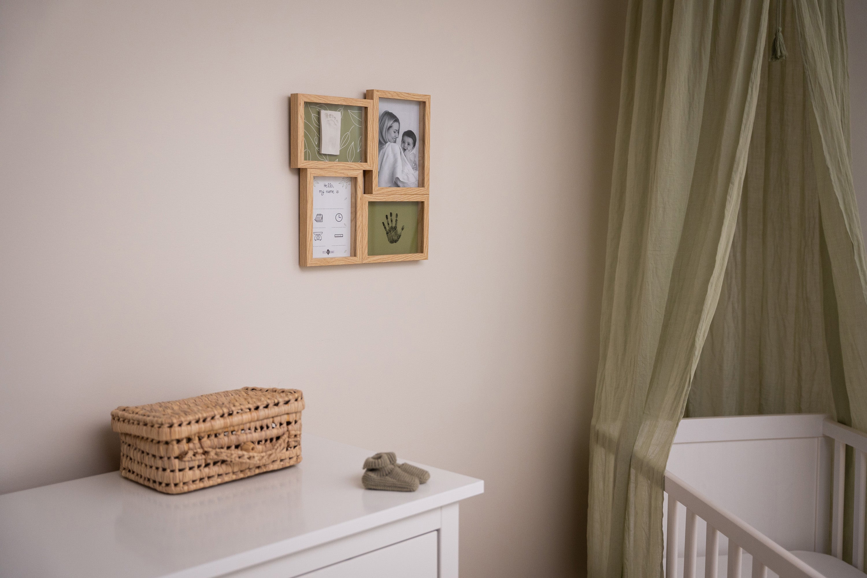 Petit Artichaut Puzzle Olive Tree cadre photo bébé empreinte