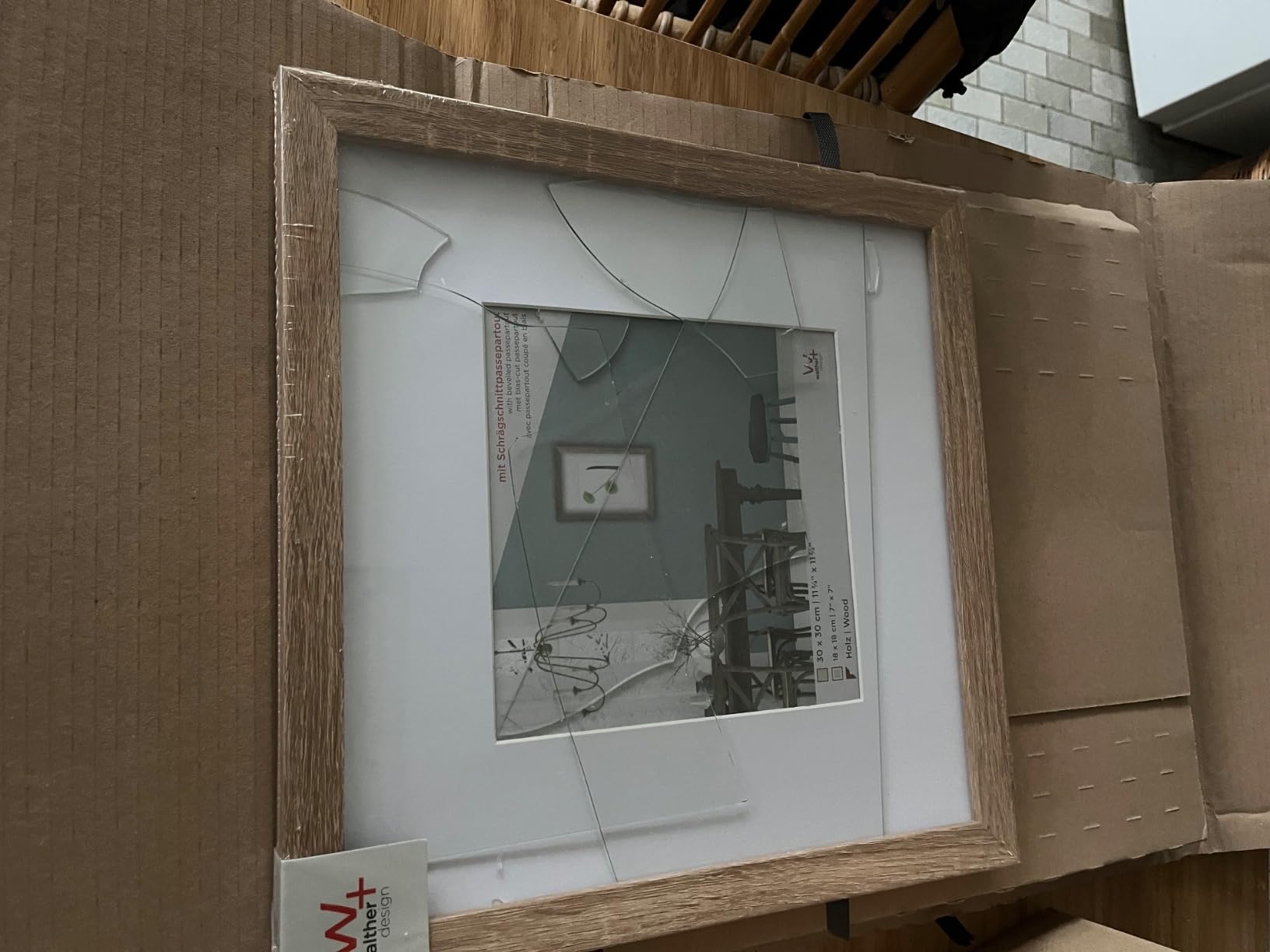 walther design Fiorito EF220P cadre photo bois chêne foncé 20x20