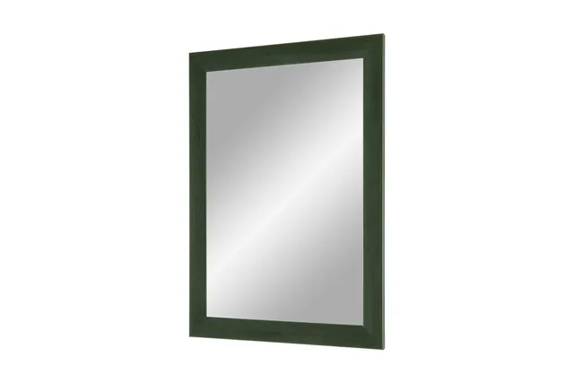 FRAMO Trend 35 miroir mural 30 x 30 cm vert cadre bois