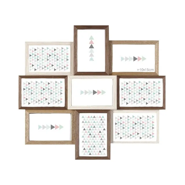 Ceanothe Scandi 34546 cadre multi-vues bois naturel 9 vues