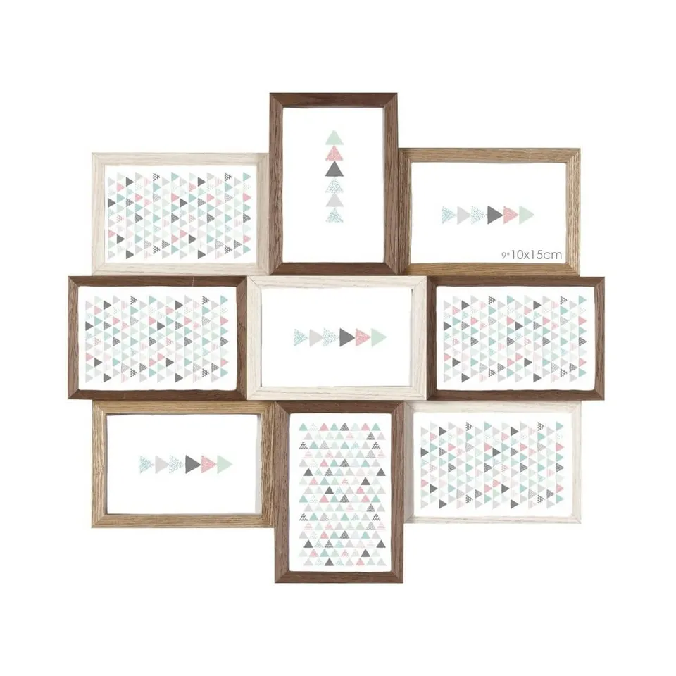 Ceanothe Scandi 34546 cadre multi-vues bois naturel 9 vues