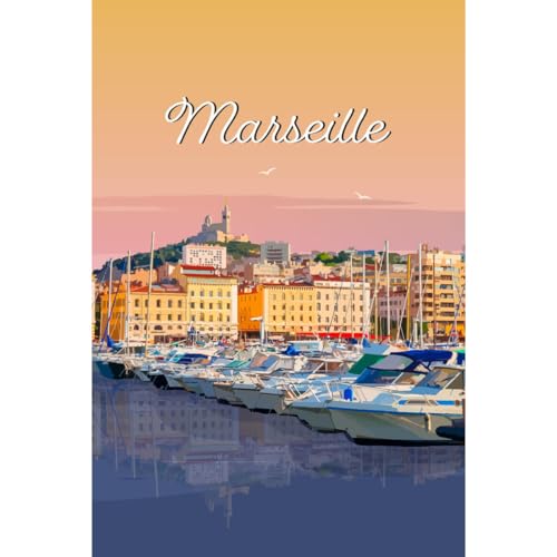 Ceanothe Art de nos régions Port de Marseille tableau toile 45x65 port