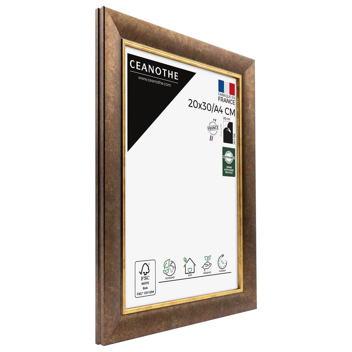 Ceanothe Brio Hades cadre photo 20x30 filet or bois