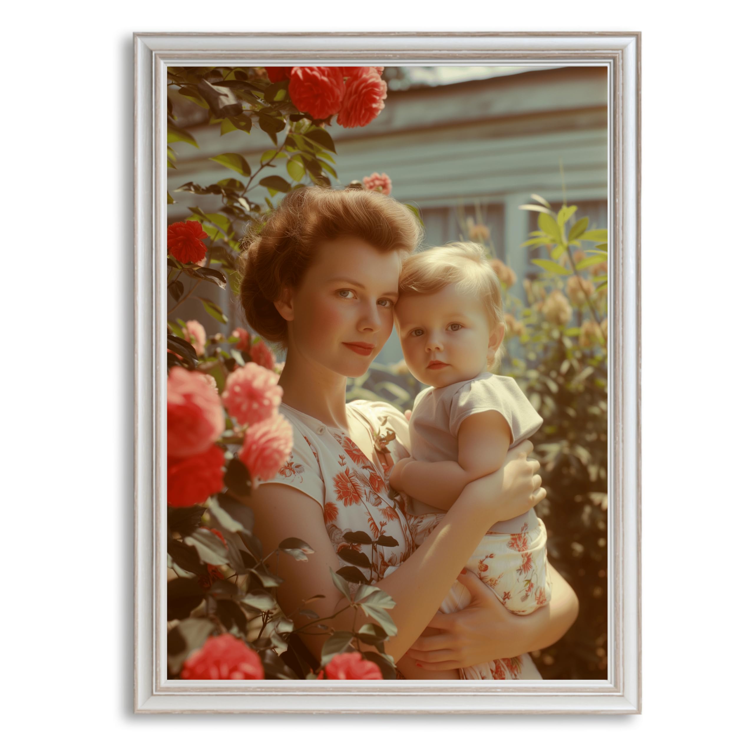 Victor Turner cadre photo beige 50x70 cm vintage