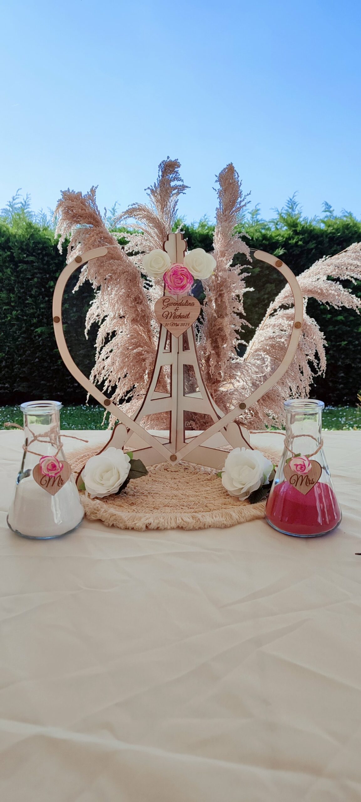 Creat’Angel cérémonie du sable kit mariage verre cœur
