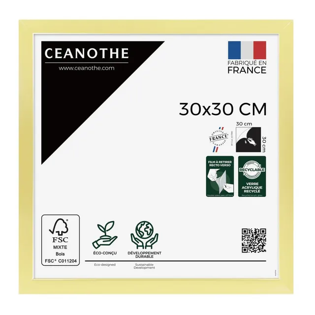 Ceanothe Precious cadre photo 30x30 cm doré incassable