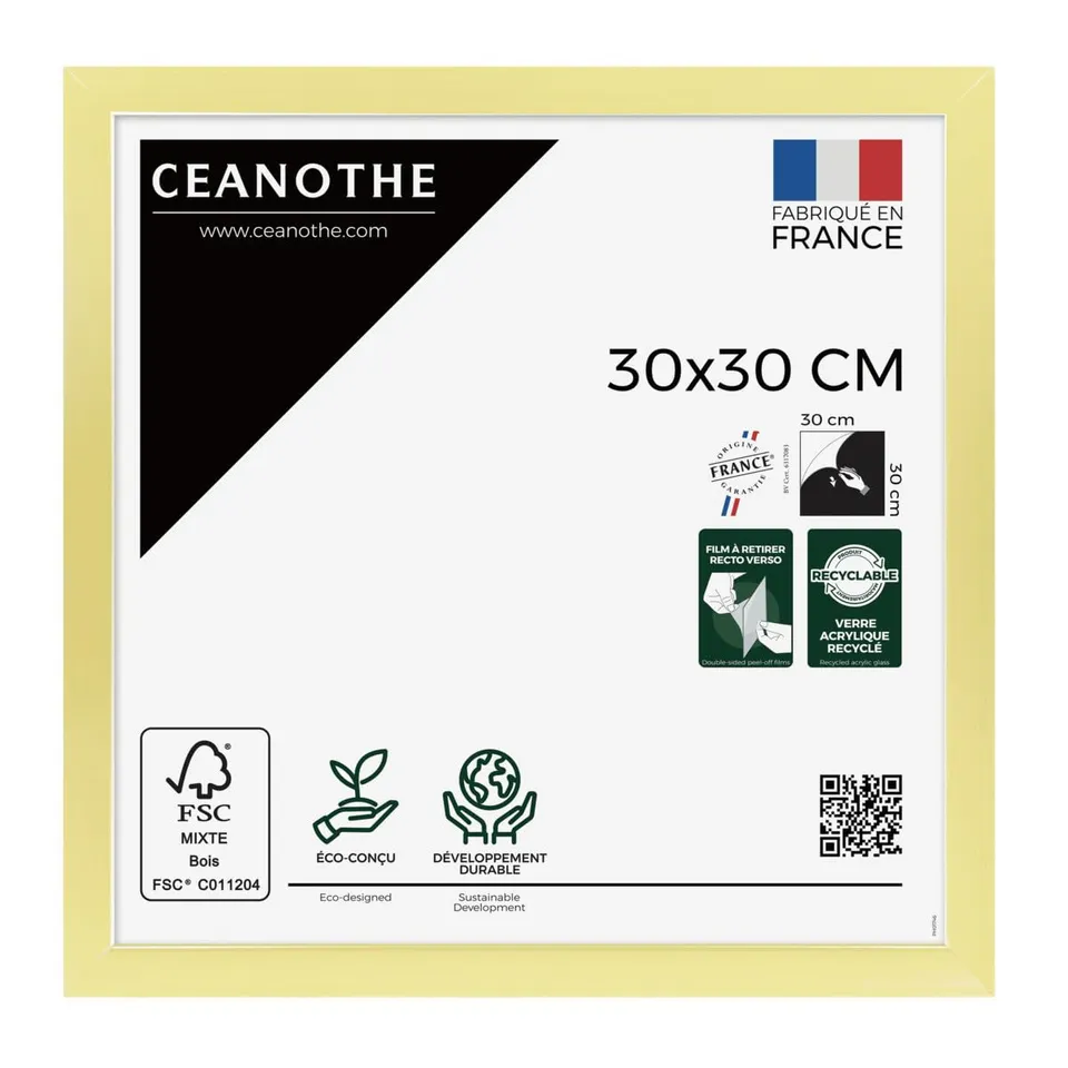 Ceanothe Precious cadre photo 30x30 cm doré incassable