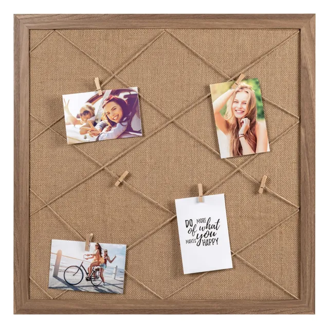 walther design XR060P tableau mémo marron 60x60 cm 6 clips