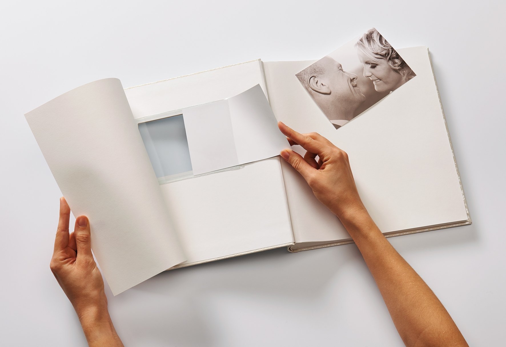 Walther Design Music US-107 album mariage argent 28x30,5 cm blanc