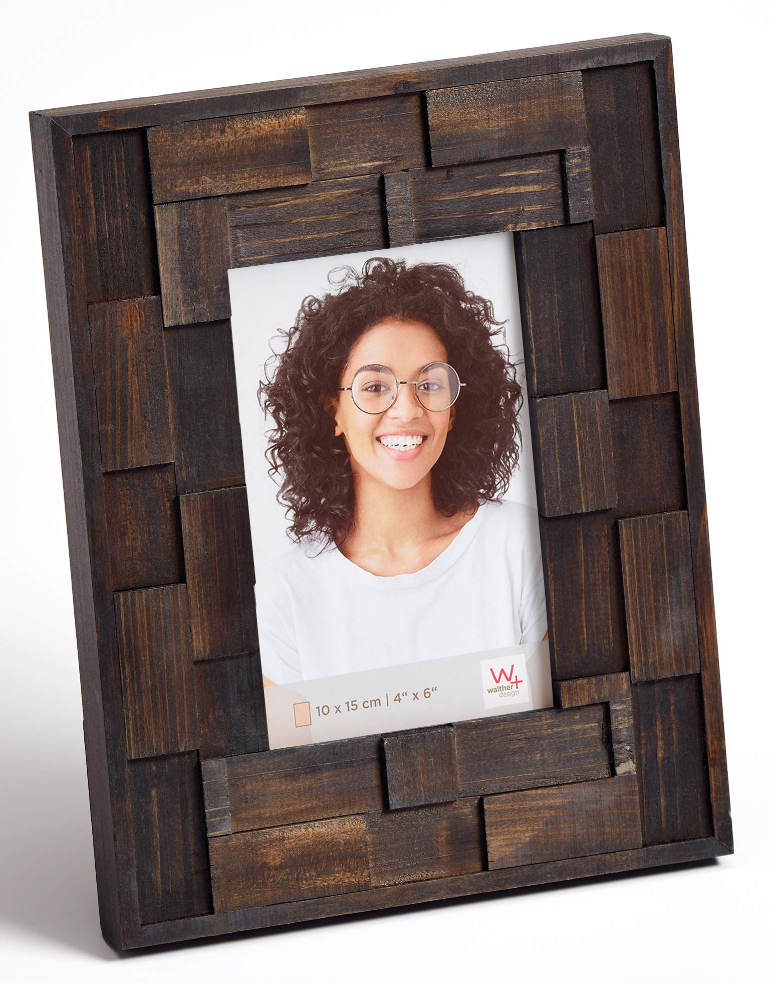 walther design Liam YJ015P cadre photo 10x15 cm marron foncé bois