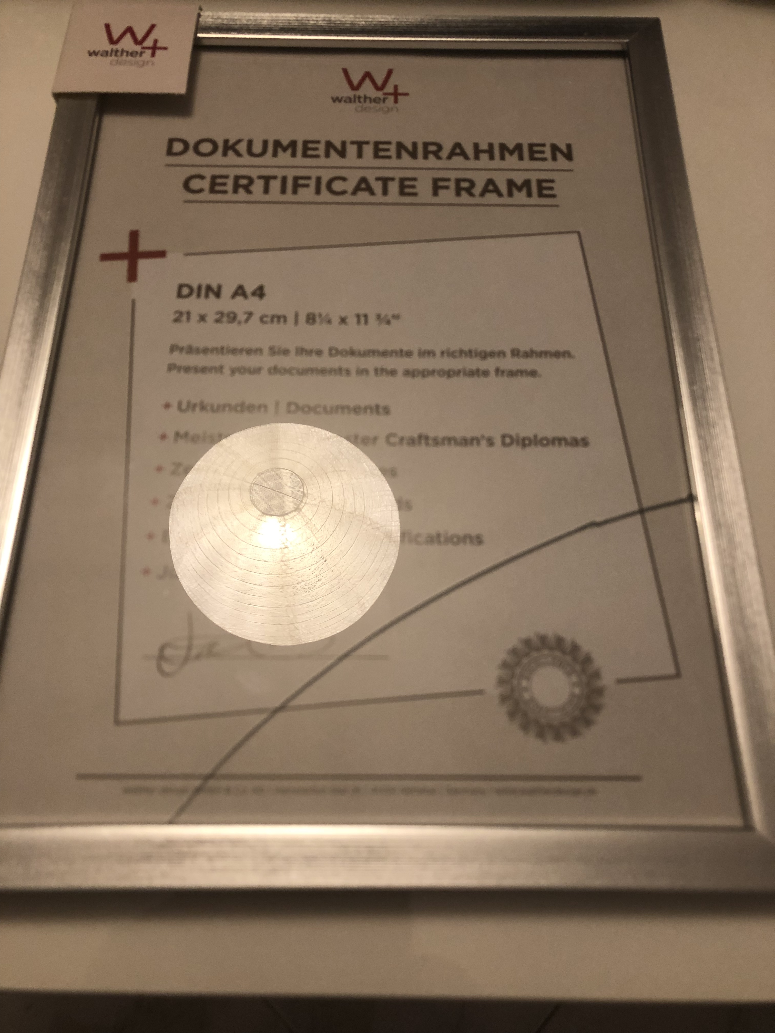 walther design Construction JK130B cadre photo A4 noir 21x29,7