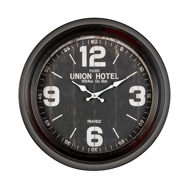 Ceanothe Emotion horloge murale vintage 47 cm noir et blanc