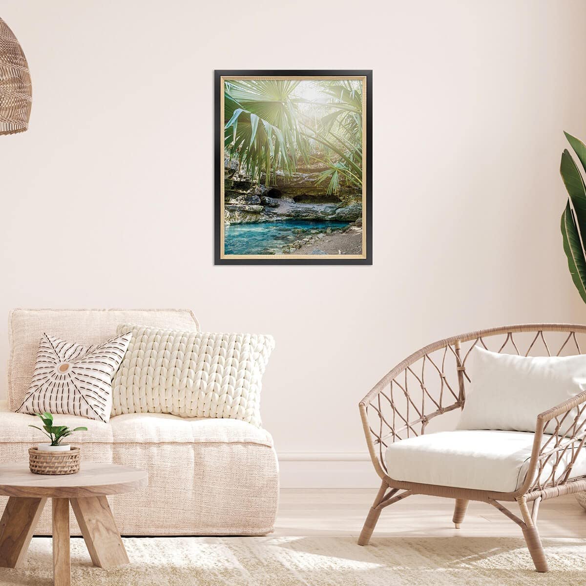 Ceanothe Actual 40x50 cm cadre photo noir et bois incassable