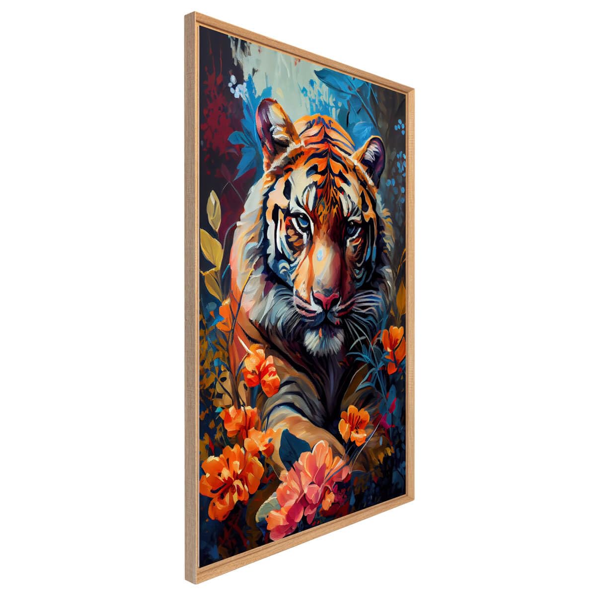 Ceanothe tigre coloré tableau encadré 65x97 cm mat