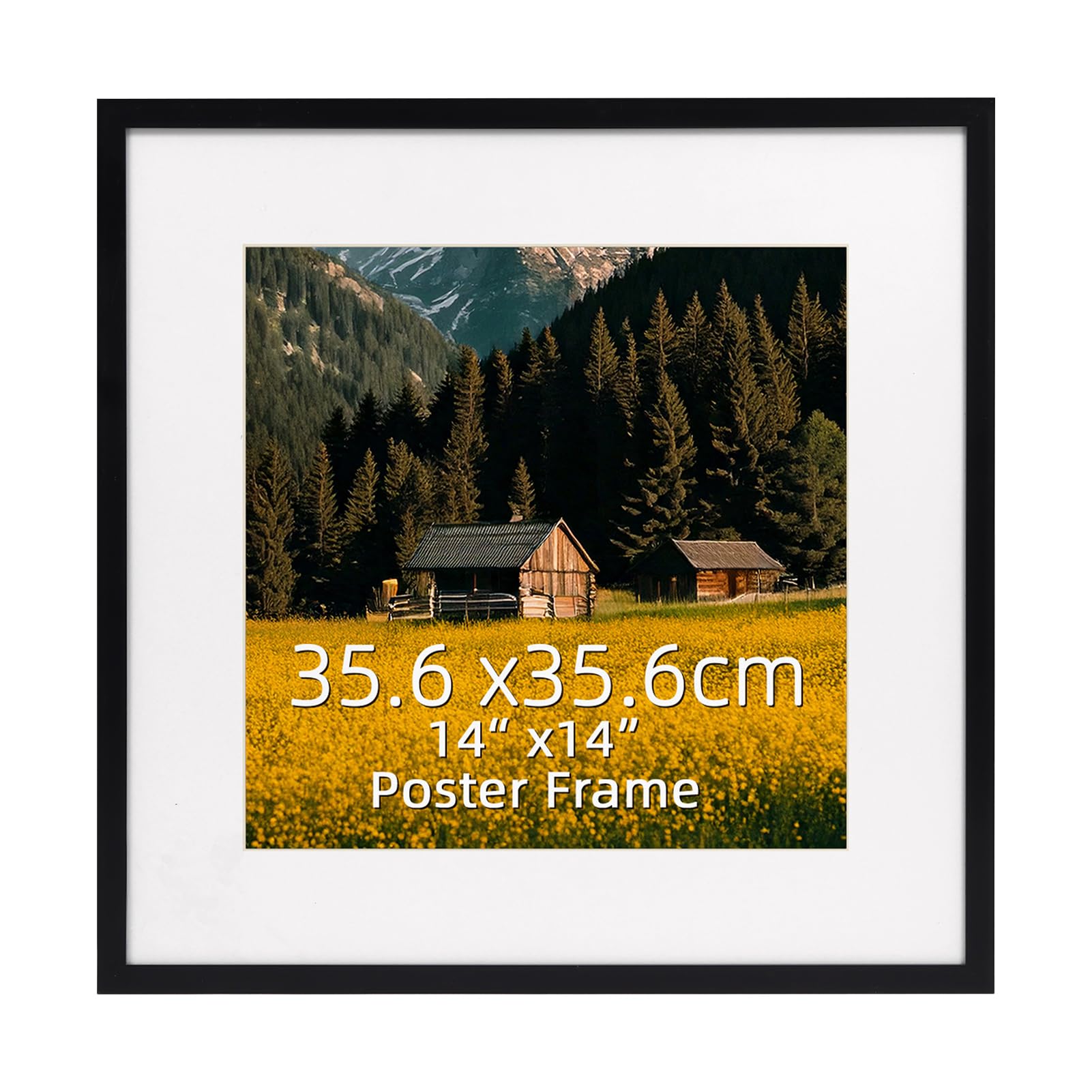 EYMPEU cadre photo noir 10x15 cm PVC passe-partout double format