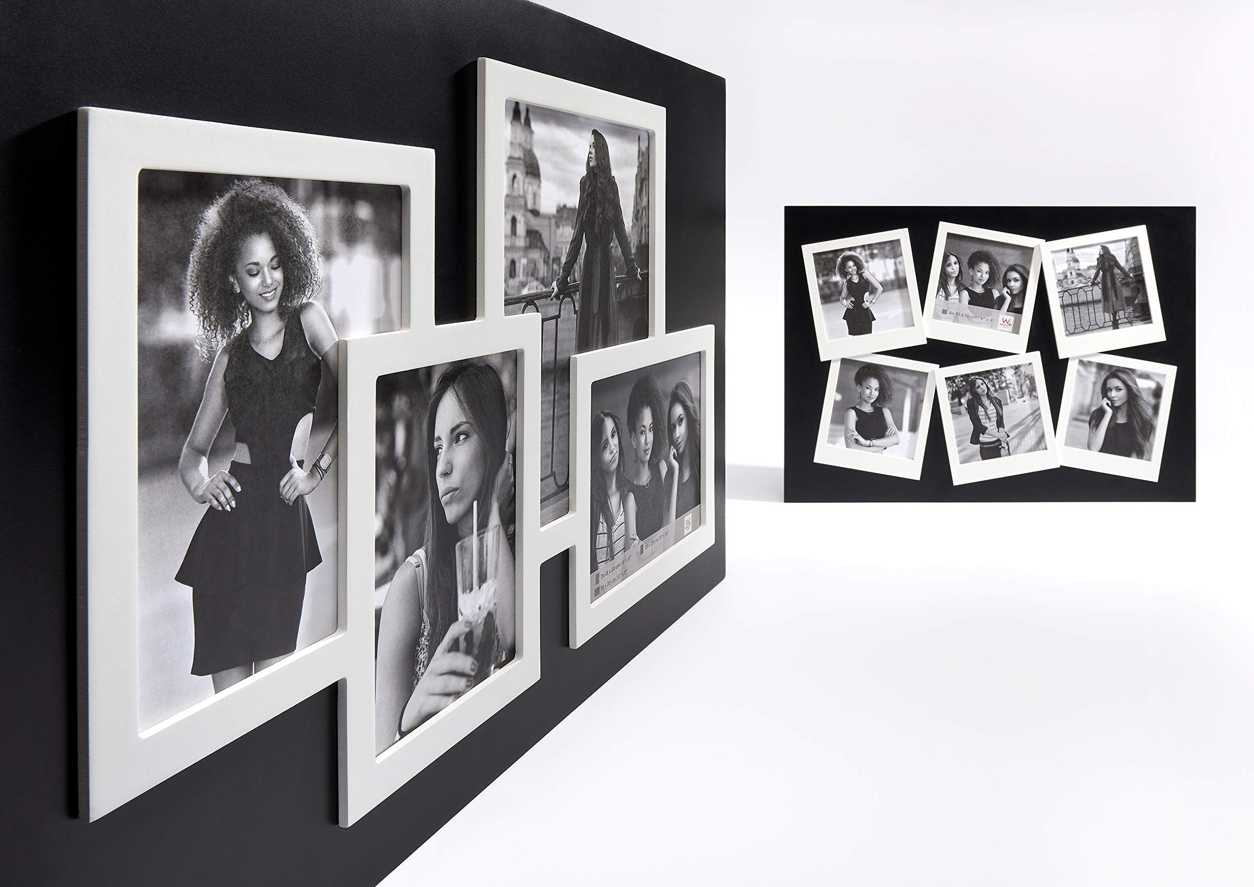 walther design Friends cadre 4 photos 62x42 cm noir blanc