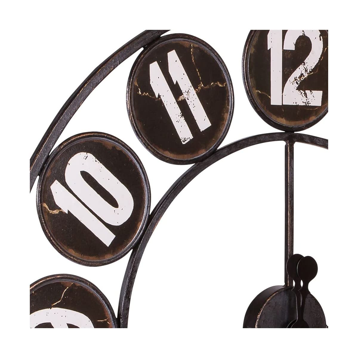 Ceanothe Loft horloge murale noir 60 cm silencieuse