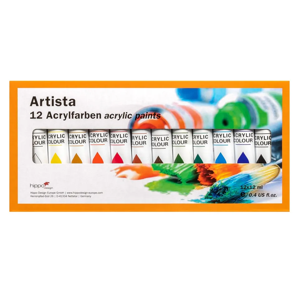 Walther Design peintures acryliques 12 couleurs 12 ml