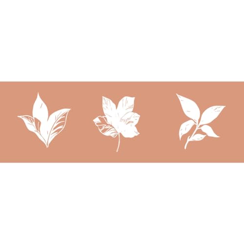 Ceanothe floral rose tableau toile 45x135 cm mat